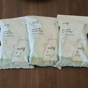 3 Motif Breastmilk Storage Bags - White